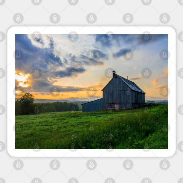 Barn and Sunset Serenade V2 Sticker by Family journey with God